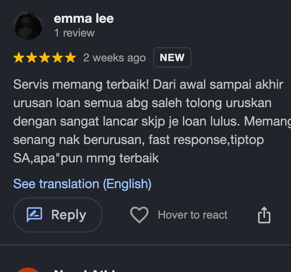 Screenshot Google review Proton 5