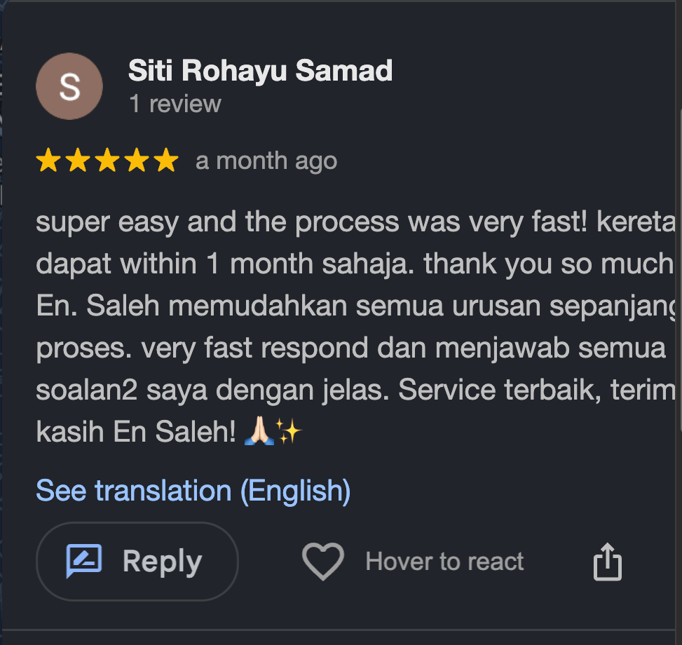 Screenshot Google review Proton 6